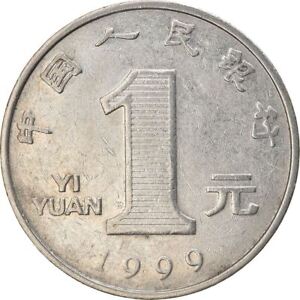 China 1 Yuan Coin KM1212 1999 - 2019
