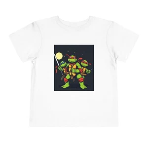 Ninja Turtle Toddler Tee, Fun Kids Shirt, Birthday Gift, Cartoon Tee, Playful - Picture 1 of 9