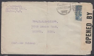 México - 28 de octubre de 1918 Ciudad de México Cubierta censurada a Estados - Imagen 1 de 2