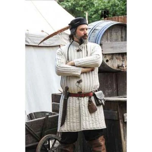 Medieval Coat Aketon Gambeson Thick Padded Jacket Armor Costume Dress Sca Larp - Picture 1 of 4