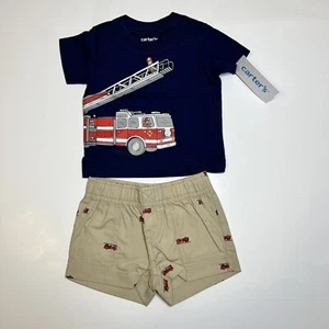 Carter’s Newborn Firetruck Outfit Set-New With Tags - Picture 1 of 7