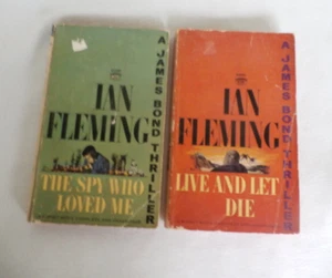 Ian Fleming James Bond ~ Spy Who Loved Me * Live and Let Die ~ Vintage PB Book - Picture 1 of 3