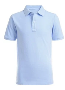 Boys' CHAPS LT Blue Double Pique Polo Short Sleeve Polo Size Small (8) NWT - Picture 1 of 2