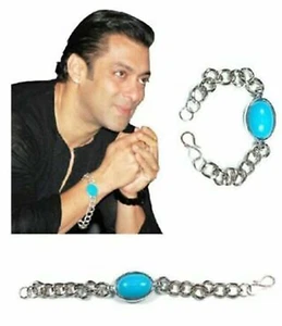 Pulsera Turquesa Feroza Para Hombre Bollywood Moda Salman Khan Piedra Preciosa k - Imagen 1 de 21