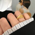 Soft Snake Chain Ring Gold Color Rings Double Layer Chains Female Finger Bands