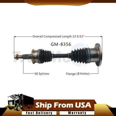TRAKMOTIVE FRONT LEFT CV AXLE JOINT FITS 2015-2016 GMC SIERRA 2500 HD UU27 - Image 1 of 3