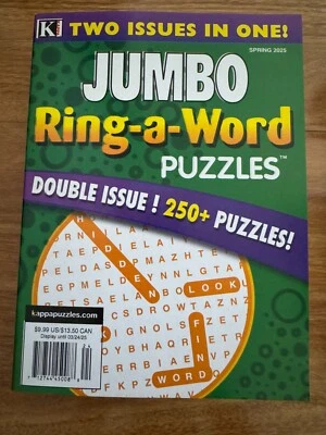 Kappa JUMBO Ring-a-word Puzzles Book/ Double issue 250+ Puzzle Issue Spring 2025 - Image 1 of 3