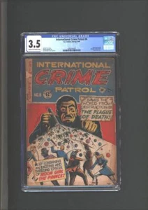 International Crime Patrol #6 CGC 3,5 solo numero nel titolo. App Moon Girl 1948 - Foto 1 di 2