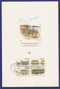 USA3 #2059-62 U/A FLEETWOOD PROOFCARD FDC BL4  Street Cars - Picture 1 of 1