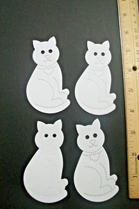 10 adornos troquelados de papel cartucho BIG CAT / fabricación de tarjetas - Imagen 1 de 3