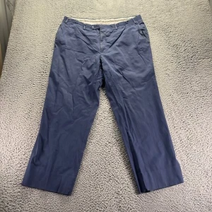 Canali Dress Pants Mens 40x28 Blue Cotton Stretch Straight Fit - Picture 1 of 9
