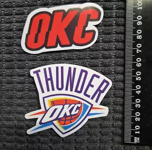 Oklahoma City Thunder OKC 2 x stickers team logo basketball NBA - Picture 1 of 1