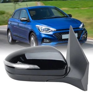 Right Driver Heated Power Fold Black Wing Mirror For Hyundai i20 MK2 2015-2020 - Picture 1 of 22