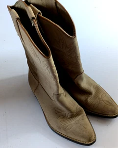 Damen Cowboystiefel braun Leder hellbraun Western Line Dancing UK 3 - Bild 1 von 9