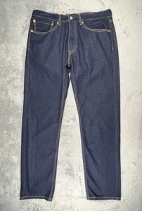 Levi's 505 Herrenjeans 34 x 32 dunkelblau Regular Fit Zip Fly gerades Bein Denim - Bild 1 von 14