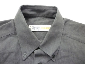 Olymp Luxor Camicia Con Polsini Combinati 40 Grigio Scuro Melange #E7973 - Foto 1 di 1