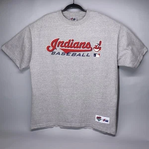Cleveland Indians Baseball T Shirt Adult XL Majestic MLB Diamond Collection Gray - Picture 1 of 7