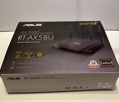 Asus RT-AX58U AX300 Dual Band Smart WiFi Router Wifi - Image 1 of 4