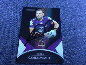 Cameron Smith Signed 2016 Silver Traders Nrl Trading Card QLD Melbourne Storm - Picture 1 of 1