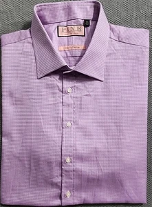 Thomas Pink Casual Shirt Mens 18.5/47cm Lavender Slim Fit Prestige London NWOT - Picture 1 of 12