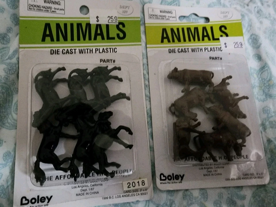 Boley HO Scale Horses & Cows 12 Figures Total ( 1 Set of Each ) - Image 1 of 1