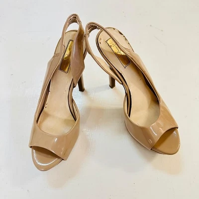 Sandalias Jessica Simpson para mujer 6M Sabella con cordones beige imitación cuero tacones Foto 1 de 4