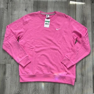 Nike Swoosh Felpa Girocollo Uomo Maglione Viola Rosa (XL) Nuova! - Foto 1 di 11