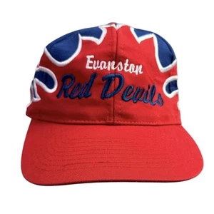 Vintage Evanston rot Sportmütze rot & blau Herren OS - Bild 1 von 10