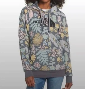 North Face Womens Small hoodie Floral Pullover Sweater Cotton Cozy All Over BNNT - Picture 1 of 6
