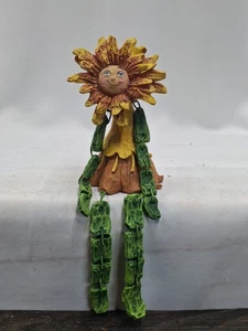 Regal Sitter Chrysantheme Mama Blumenmenschen Resin Figur - Bild 1 von 11