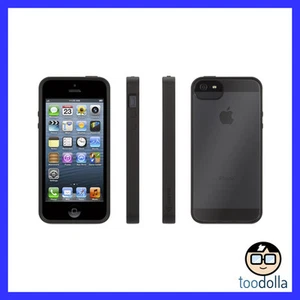 GRIFFIN Reveal ultra thin shell case, rubber edging, for iPhone 5/5s/SE, BLACK - Picture 1 of 5