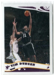 2005-06 tarjeta base Topps cromada Tim Duncan #13 Hof San Antonio Spurs - Imagen 1 de 1