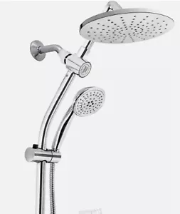 ShowerRail Doccia a mano rotonda a 5 spruzzi con 9 pollici Soffione doccia a pioggia - Foto 1 di 7