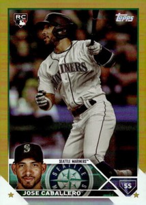 2023 Topps Update Gold Foil Parallel US183 Jose Caballero Mariners Free Ship