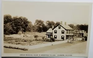 RPPC Sally Jordan Boarding House Greenfield Dearborn MI Unposted E1B - Picture 1 of 2