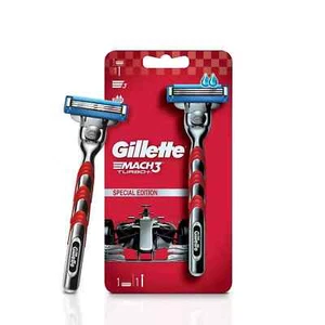 Gillette Mach 3 Turbo Manual Shaving Razor ,Pack of 1 - Zdjęcie 1 z 8