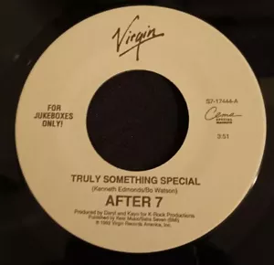 After 7 - Truly Something Special / G.S.T. 7" 45 RPM Vinyl Virgin 1992 US EX - Picture 1 of 4