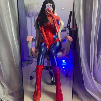 Cosplay Spiderman Mono Mujeres Zentai Body Traje Comic Disfraz Halloween Foto 1 de 4