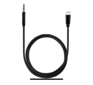 3.5mm aux audio to lighting cable adapter -Black - Picture 1 of 5