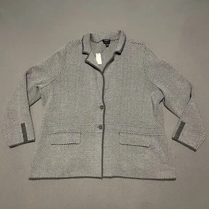 Talbots Pullover Blazer Damen Größe 2X Petite Pure Merino Wool Heavy Knit Chevron - Bild 1 von 7