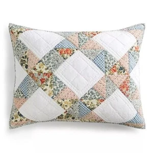 Martha Stewart Collection Artisan Floral Lattice Sham. Standard - Picture 1 of 1