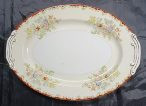 Kongo China STS KON12 Hand Painted Japan 12" Oval Serving Platter Floral Sprays - Picture 1 of 7