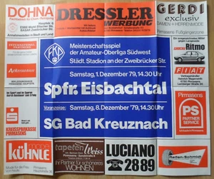 FK Pirmasens-Eisbachtal/SG Bad Kreuznach  79/80 Oberliga-Südwest Plakat #94 - Bild 1 von 1