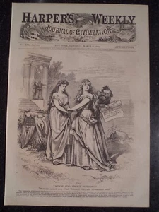 Viel Lärm um nichts Männer von Thomas Nast Harper's Weekly 1872 Originaldruck - Bild 1 von 1