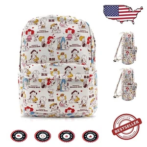 Cute Canvas Backpack with 15-inch Laptop Compartment - Ideal Daypack for Adults - Picture 1 of 9