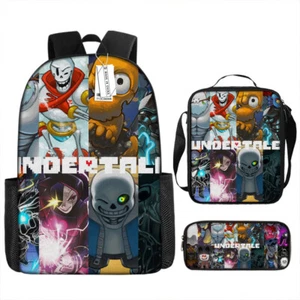 Zaino Undertale set tre pezzi scuola secondaria studenti borsa ragazzi zaino - Foto 1 di 37
