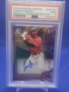 Bowman Cromo Jaison Chourio 2022 primer automático púrpura verdadero/250 - Imagen 1 de 2