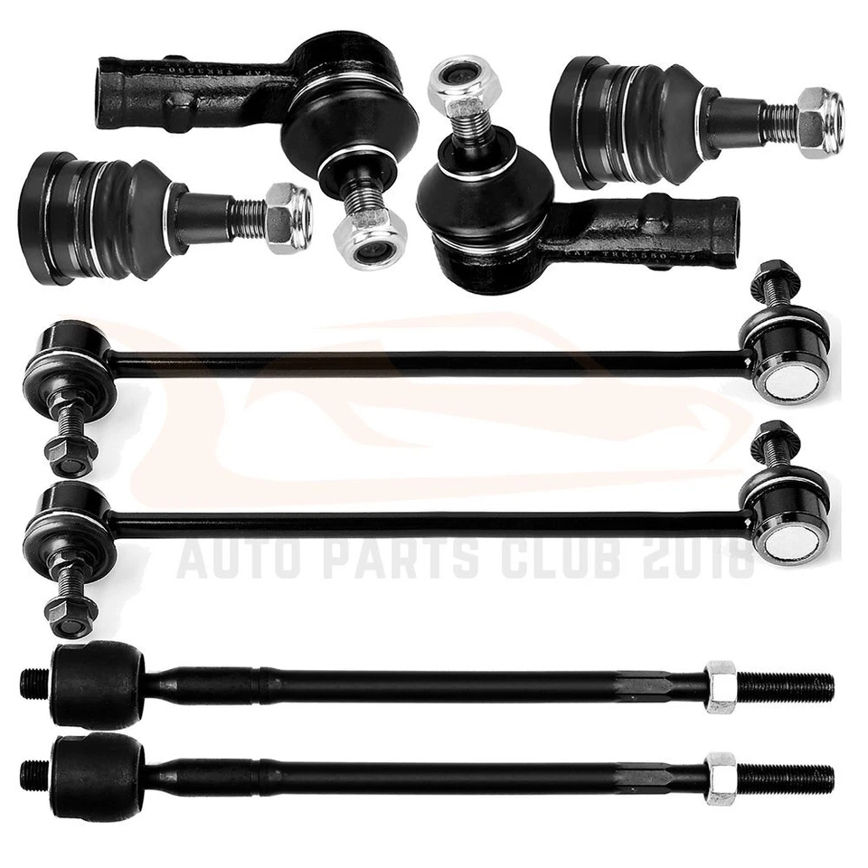Fits 2004-2011 Mitsubishi Galant 8pcs Front Tie Rods Ball Joints Sway Bars Kit Foto 1 de 4