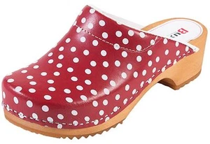Zoccoli in legno multicolore F3 stile svedese. Scarpa taglia USA (donna) - Foto 1 di 5