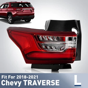 For 2018-2021 Chevy Traverse Red Clear LED Tail Light Outer Brake Light Driver - Picture 1 of 2